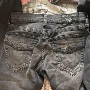 black true religion straight jeans